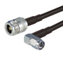 SMA-Male Right Angle to N-Female, Pigtail 2 ft 195-Series