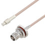 MCX Plug to TNC Female Bulkhead Cable Assembly using RG316 Coax, 2 FT