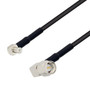 MCX Plug Right Angle to SMA Male Right Angle Cable Assembly using RG174 Coax, 3 FT with HeatShrink