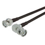 BNC Male Right Angle to BNC Male Straight , Pigtail 2 ft 195-Series