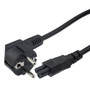 Schuko CEE7/7 to C5 International Power Cord - 2.5 Amp - 2M - Downward Angle