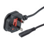 BS 1363 Type G to C7 International Power Cord - 2.5 Amp - 2M