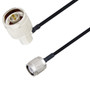 N Male Right Angle to TNC Male Cable Assembly using LC085TBJ Coax, 1 FT