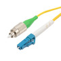 FC/APC to LC/UPC 9/125 Single Mode Simplex Fiber Patch Cable, LSZH, OS2, 5 Meter