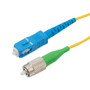 FC/APC to SC/UPC 9/125 Single Mode Simplex Fiber Patch Cable, LSZH, OS2, 1 Meter