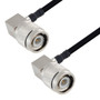 TNC Male Right Angle to TNC Male Right Angle Cable Assembly using LC141TBJ Coax, 1 FT