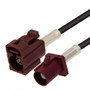 Bordeaux FAKRA Plug to FAKRA Jack Cable Assembly using RG174 Coax, 4 FT