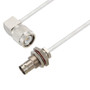 BNC Female Bulkhead to TNC Male Right Angle Cable Assembly using LC085TB Coax, 2 FT