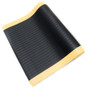 Bertech Anti Fatigue Mat, 3 Ft. x 12 Ft., 5/8 In. Thick, Ribbed, Black w/Yellow Border, Bev (Made in USA)