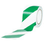 Bertech Safety Warning Hazard Floor Tape, 6 In. Wide x 54 Feet Long, Green and White Stripes