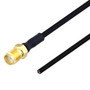 Hand Formable Test Probe SMA Female to Straight Cut Lead Cable Assembly using LC085TBJ Coax, Gold over Nickel Plated Brass Body, 6 IN