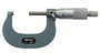 1-2 In,  .0001 In Mechanical Outside Micrometer, Hammertone Baked Enamel, Ratchet Stop, Angle Frame