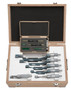 0-6 In,  .0001 In Mechanical Outside Micrometer Set, Hammertone Baked Enamel, 6 gages, with 5 standards