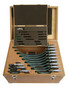 0-12 In,  .0001 In Mechanical Outside Micrometer Set, Hammertone Baked Enamel, 12 gages, with 11 standards