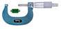 1-2 In, .001 In Mechanical Spherical Anvil Micrometer, Spherical Spindle, Ratchet Stop