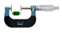 1-2 In, .001 In Mechanical Disk Micrometer, .787 In/20mm Diameter .028 In/0.7mm Edge Thickness Disk, Ratchet Stop