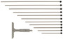 0-12 In, .001 In Mechanical Depth Micrometer, 12 interchangeable rods (1 In/25.4mm increments), Rod Clamp, 4 In Base, Ratchet Stop