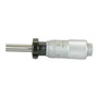 Micrometer Head, common type, small size. 0-.5 inch range, .0001 inch accuracy, .375 inch stem diameter,. With clamp nut stem, flat