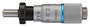 Micrometer Head, fine spindle feeding of 0.1mm/rev, 0-6.5mm range, 2um accuracy, 9.5mm stem diameter, clamp nut stem, spherical (SR4), 148-143-10