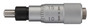 Mechanical Micrometer Head, .25 In Diameter Plain Stem, Spherical (SR3) Spindle Face 0-.25 In, .001 In