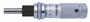 Micrometer Head, common type in small size with zero-adjustable thimble, 0-13mm range, 2um accuracy, 9.5mm stem diameter, plain spindle lock stem, flat spindle face