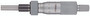 0-25mm, .01mm Mechanical Micrometer Head, 10mm Plain Stem, Flat Carbide Tipped Spindle Faced