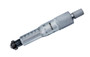 Micrometer Head, common type in middle size, 0-25mm range, 2um accuracy, 10mm stem diameter, clamp nut stem, flat carbide tip spindle face, reverse reading