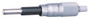 0-25m, .01mm, Mechanical Micrometer Head, 12mm Diameter Plain Stem, Flat Carbide Tipped Spindle Face
