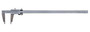 Vernier Caliper with Nib style jaws and fine adjustment, 0 (.5in) - 24 in / 0(20) - 600mm Range, +/- .002 accuracy, .001 inch lower scale graduation, .02mm upper scale graduation, 1,400 grams
