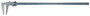 Vernier Caliper with Nib style jaws and fine adjustment, 0(1) - 40 inch Range, +/- .003 accuracy, .001 inch lower scale graduation, .001 inch upper scale graduation, 3500 grams
