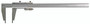 Vernier Caliper, with Nib style jaws and fine adjustment, .3-12 inches/10-300mm, +/-.0015 accuracy, .001 inch lower scale and .02mm upper scale graduation, 450 grams mass