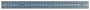 300mm Steel Rule, 25mm  Wide, Rigid, Satin Chrome Finish Tempered Stainless Steel, (1mm, 0.5mm, 1mm, 0.5mm)
