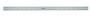 18 In, 4R Steel Rule, 1  3/16 In  Wide, Rigid, Satin Chrome Finish Tempered Stainless Steel, (1/8, 1/16, 1/32, 1/64)