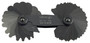 1-7mm, Concave/Convex Radius Gage Set, 34 Pairs of Leaves (1mm to 3mm by 0.25mm, 3.5mm to 7mm by 0.5mm), Locking Clamp