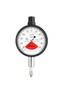 0.001mm, 0.1mm/0.14mm Dial Indicator, 50-0-50, Flat Back, 3/8 In stem, Series 1, Compact One Rev, Shockproof, Jeweled