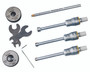 Holtest, 3-point/2-point internal micrometer, .275-.5 in range, .275-.35 in,.35-.425 in, .425-.5 in individual range, setting rings included (.35 diameter, .5in diameter), with extension rod and TiN-coated contact points