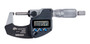0-1 In/0-25.4mm, .00005 In/0.001mm Digimatic Spherical Face Micrometer, Carbide Steel Tip, Spherical Anvil Flat Spindle, .59 In Max Inside Diameter, With SPC Data Output, Ratchet Stop
