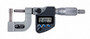 0-1 In/0-25.4mm, .00005 In/0.001mm Digimatic Spherical Face Micrometer, Carbide Steel Tip, 8mm Diameter Cylindrical Anvil, With SPC Data Output, Ratchet Stop