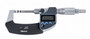 0-1 In/0-25.4mm, .00005 In/0.001mm Digimatic Blade Micrometer, .4mm Carbide Tipped Blade Thickness, Non-Rotating Spindle, With SPC Data Output, Ratchet Stop
