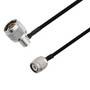N Male Right Angle to TNC Male Cable Assembly using LC141TBJ Coax, 1 FT