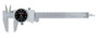 0-6 In, .001 In Dial Caliper, .1 In/Revolution, Black Face