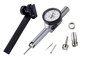 .0001 In, .01 In, Dial Test Indicator, Pocket Type, Full Set, 0-5-0, 3/8 In/.157 In Stems, .079 In/.039 In/.118 In Contact Points, Clamp and Hold Bar, 18.7mm Length,  Jeweled Bearing