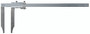 Long-jaw vernier caliper, metric/inch dual scale, 0(20)-500mm/0(.8 In)-20 In  range, .13mm accuracy, .05mm lower scale/1/128 In upper scare graduation, 1,500g mass