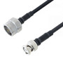 Low Loss N Male to BNC Male Cable Assembly using LMR-200 Coax, 1 FT with Times Microwave Components