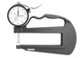 0-1 In, .001 In,  Dial Thickness Gage, Deep throat, Ceramic spindle/ anvil