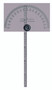 Rectangular Base Protractor, 6 In Arm With Graduation Rule, With 1 Degree Graduations (0-180/180-0)