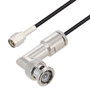 SMA Male to BNC Male Right Angle Cable Assembly using RG174 Coax, 6 FT
