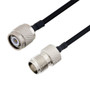 TNC Male to TNC Female Cable Assembly using LC141TBJ Coax, 1 FT