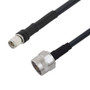 Low Loss SMA Male to N Male Cable Assembly using LMR-240-DB Coax, 1 FT with Times Microwave Components
