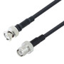 Low Loss BNC Male to Reverse Polarity TNC Female Cable Assembly using LMR-200-FR Coax, 3 FT with Times Microwave Components
